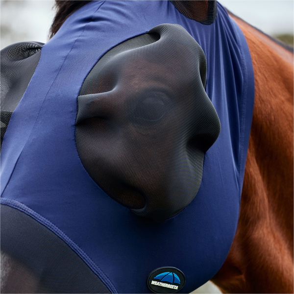 2026 WeatherBeeta Comfitec Luxe Stretch Fly Mask With Ears & Nose 1029738 - Navy / Schwarz
